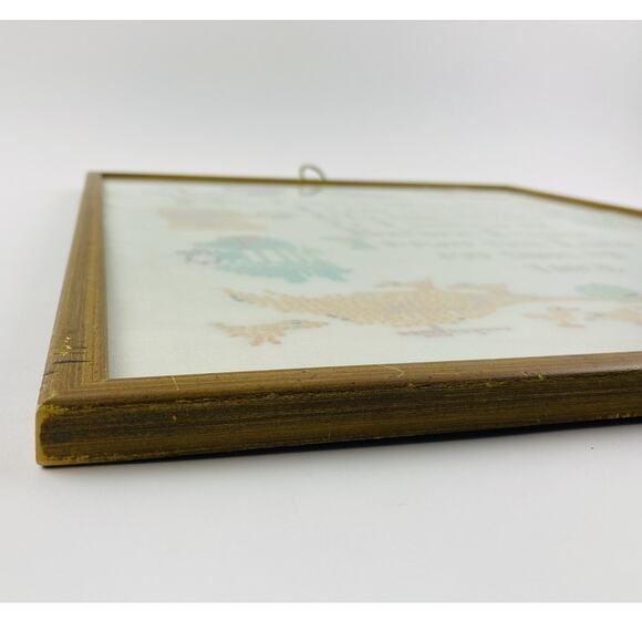 Needlepoint Lullaby Child's Prayer Now I Lay Me Down To Sleep Framed Animals Owl - Picture 11 of 13